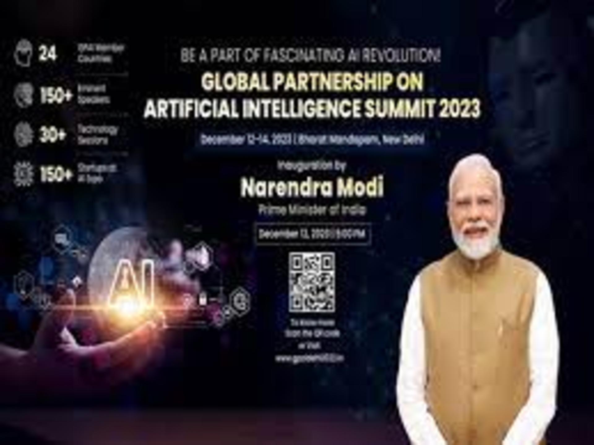 Screenshot of PM Modi's LinkedIn post on GPAI Summit